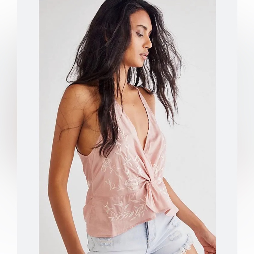 NWT Free People cherry embroidered top XS - Picture 3 of 14